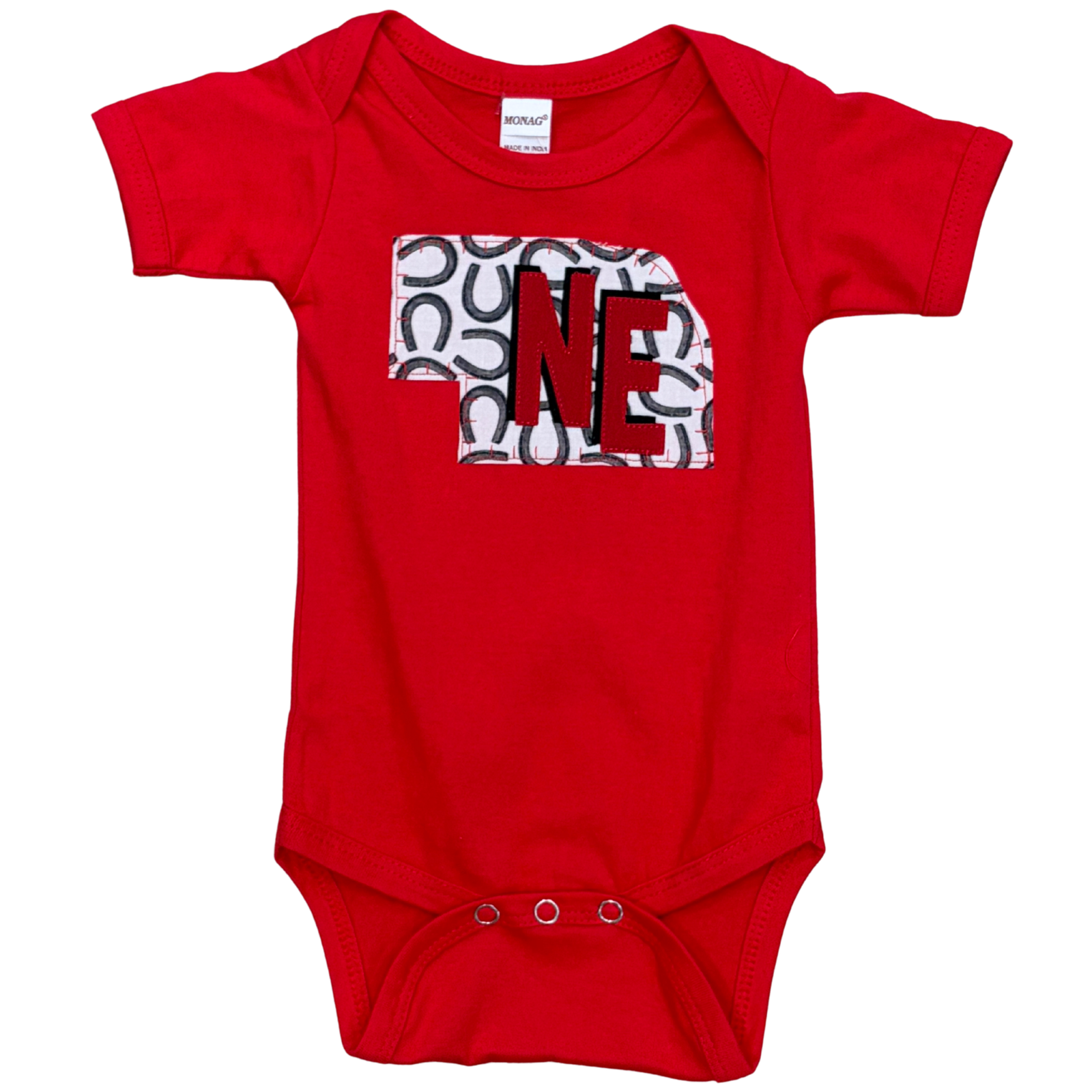 Horseshoe State Red Onesie