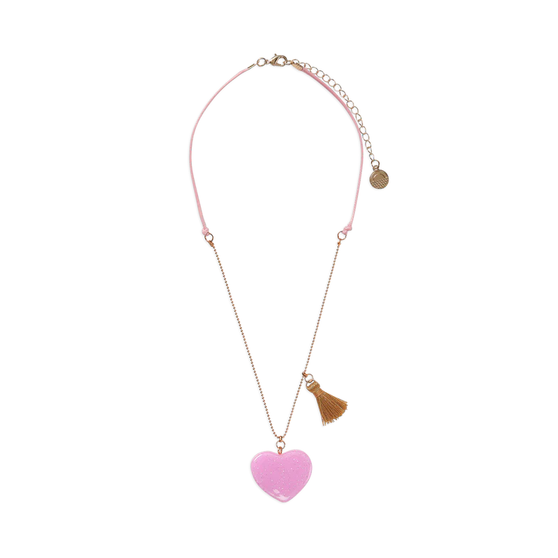 Calico Sun Lily Heart Necklace