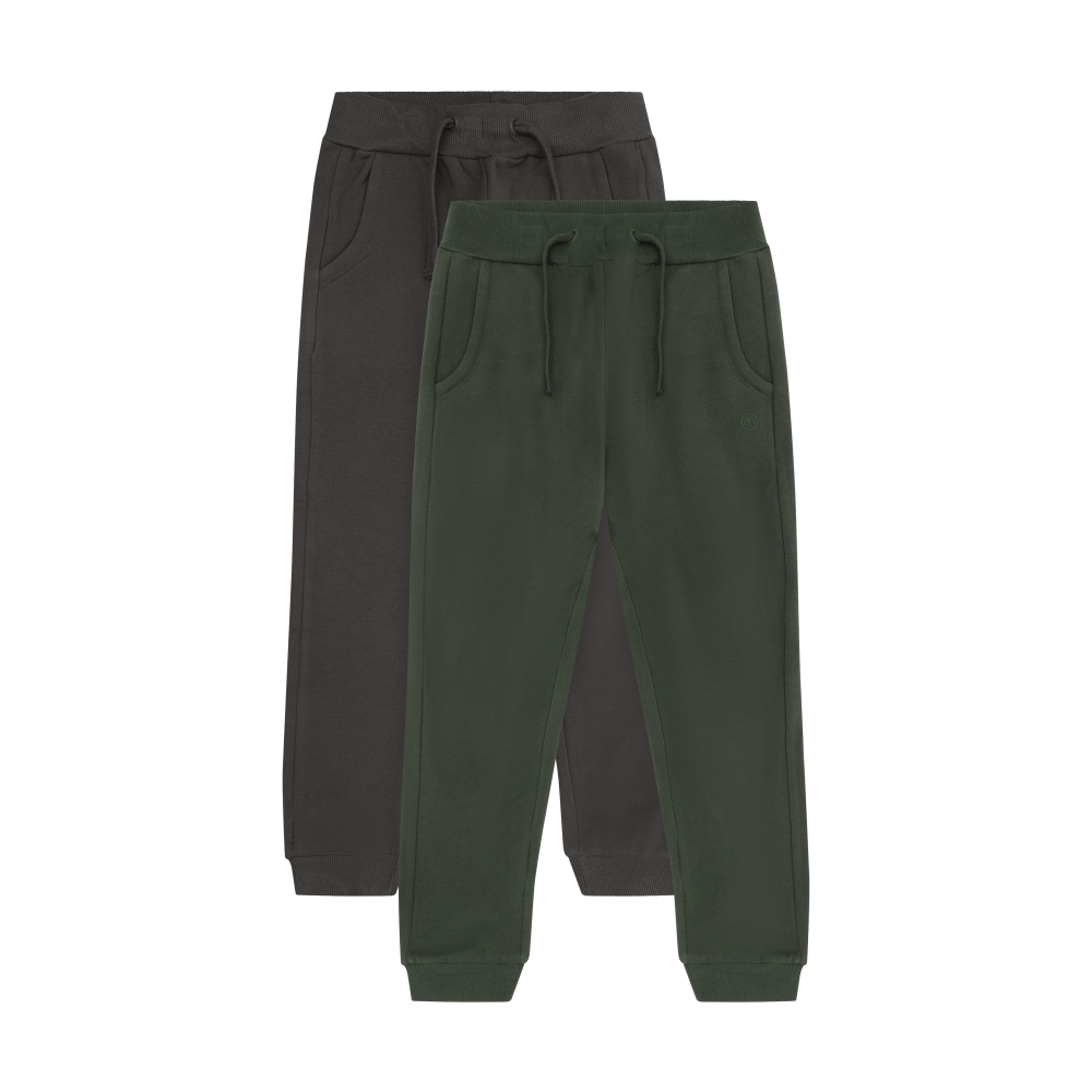 Minymo Sweatpants 2-Pack / Olive & Grey