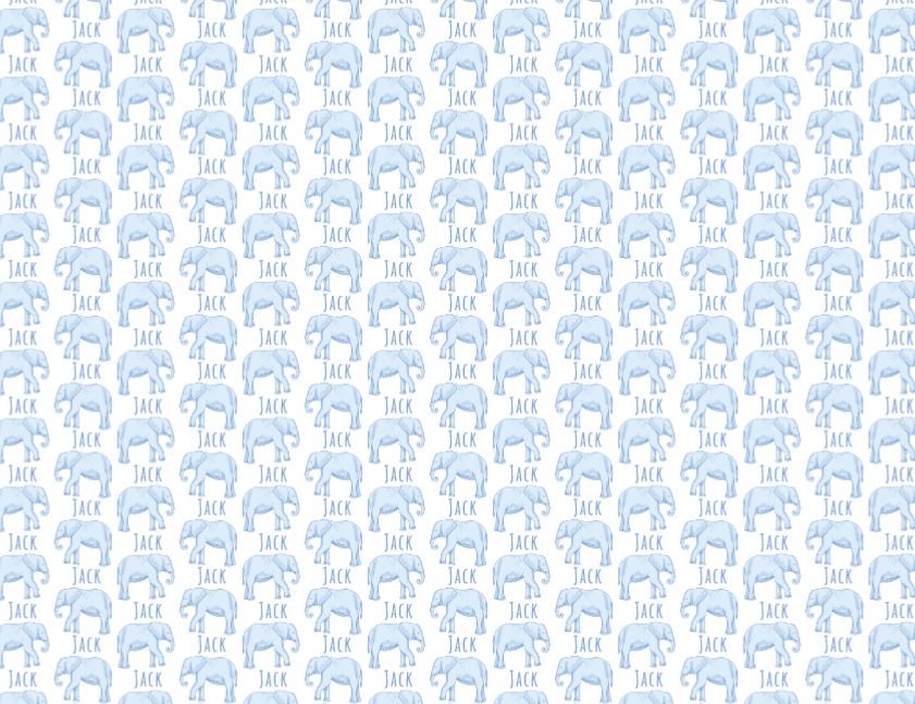 Plush Minky Fleece Personalized Blanket | Elephant