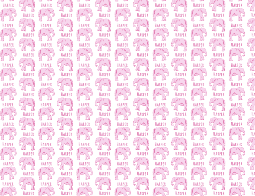 Plush Minky Fleece Personalized Blanket | Elephant Pink