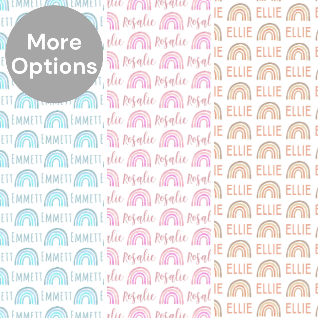 Plush Minky Fleece Personalized Blanket | Rainbow