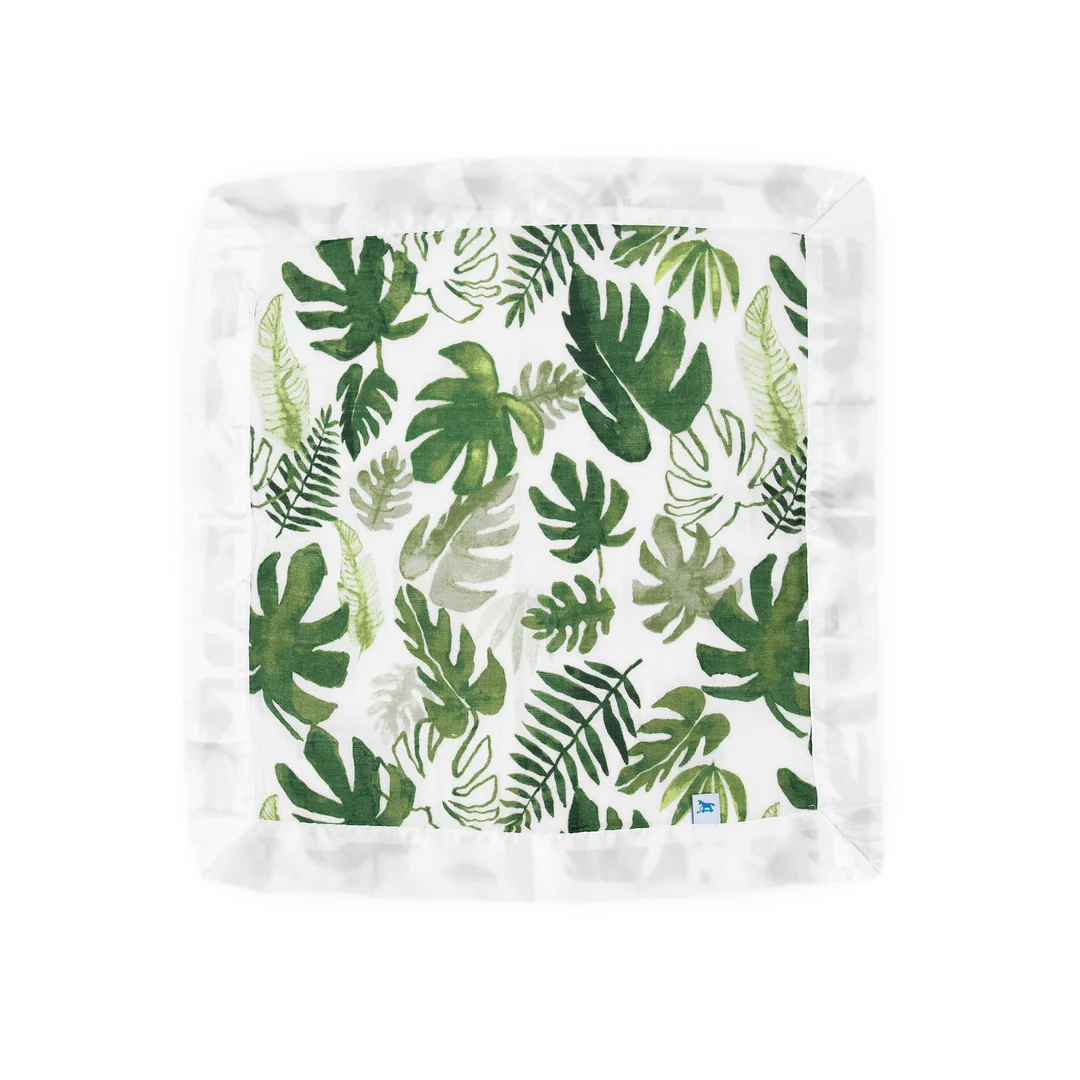 Little Unicorn Cotton Muslin Security Blanket 3 Pack / Tropical Leaf