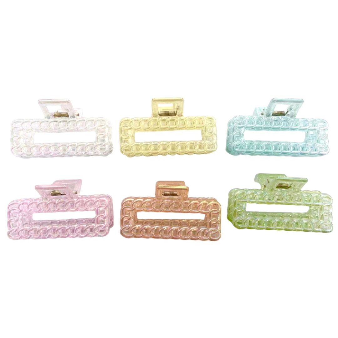 Chain Pastel Hair Claw Clip