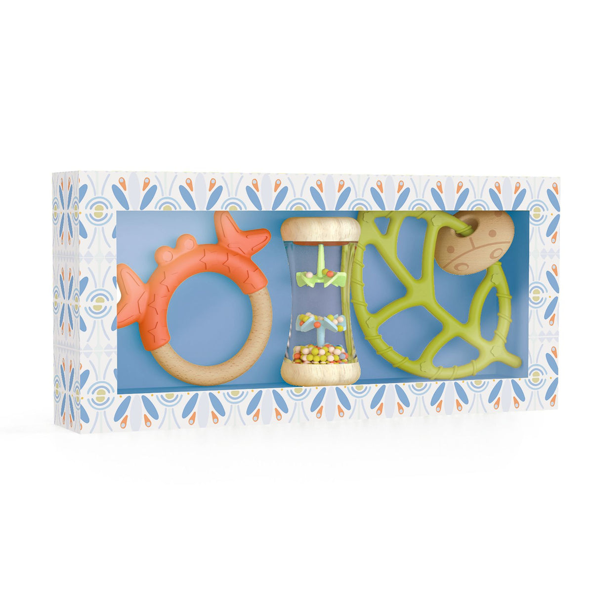 Baby White Teether Rattle Baby Set