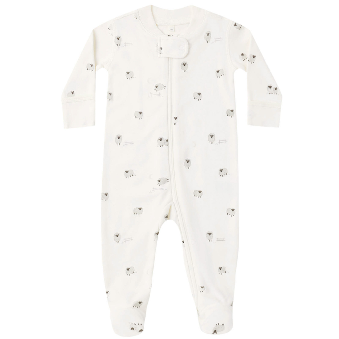 Quincy Mae Zip Footie / Sheep