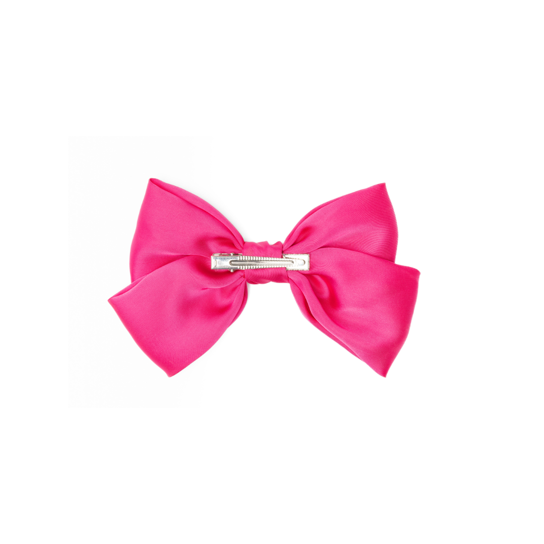 Hot Pink Cheer Bow Hairclip