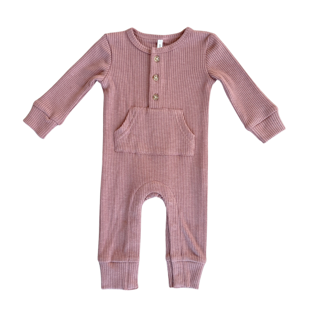 Babysprouts Waffle Romper / Burlwood
