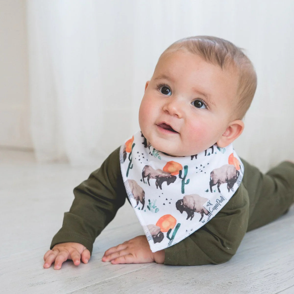 Copper Pearl Bandana Bibs / Bison