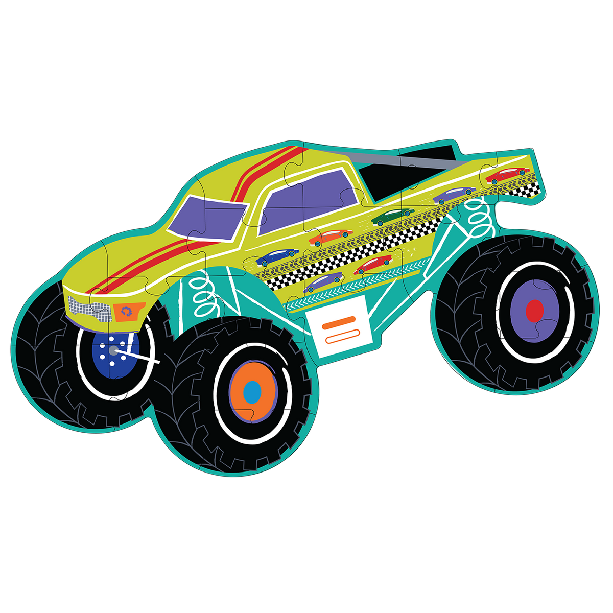 Monster Truck Shaped Jigsaw Puzzle - 20 Piece