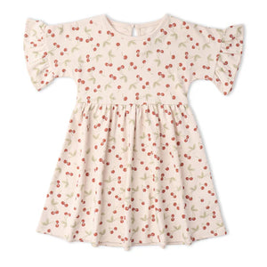 Organic Dolman Sleeve Dress / Cherry