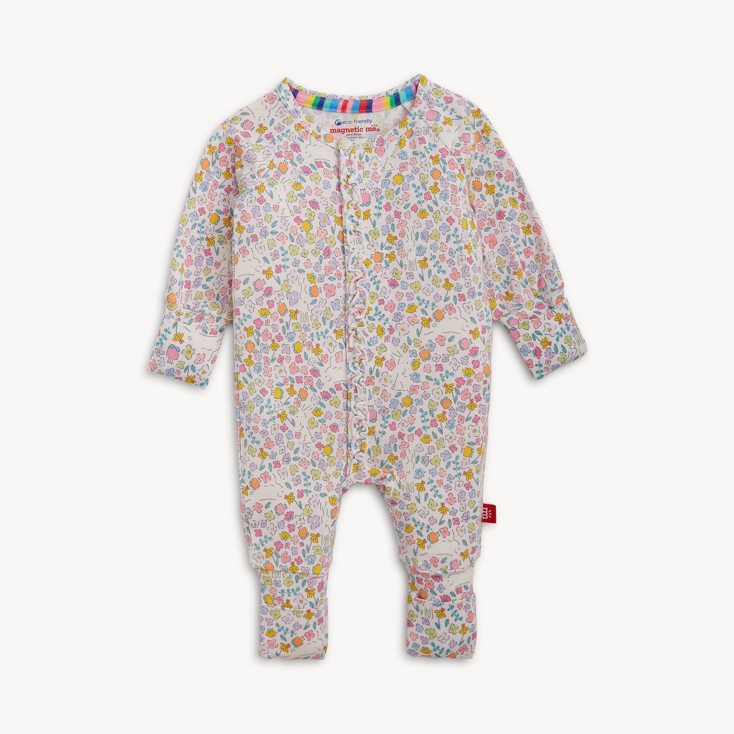 Magnetic Me Modal Ruffle Convertible Coverall / Bunny Blossom