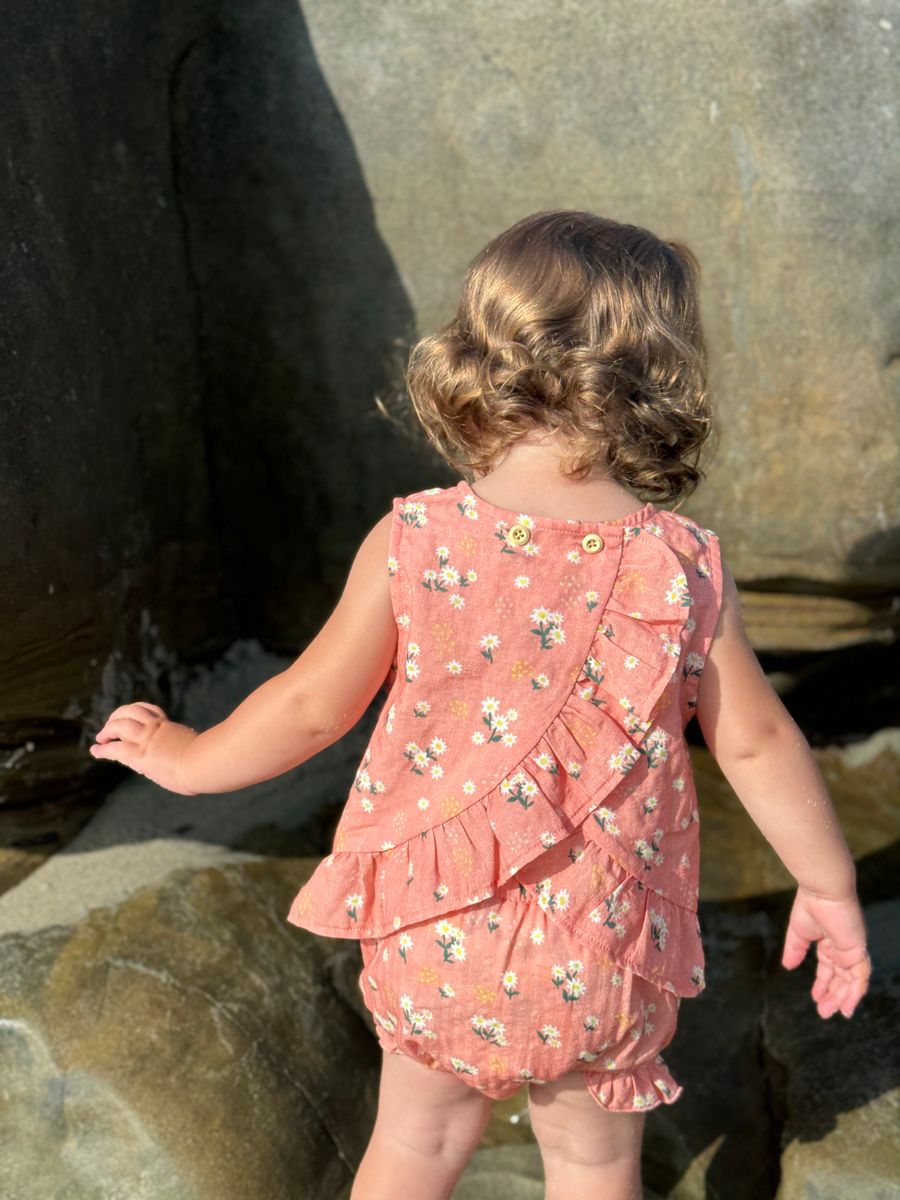 Vignette Aria Tank & Bloomer Set / Peach Floral
