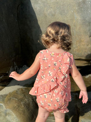 Vignette Aria Tank & Bloomer Set / Peach Floral