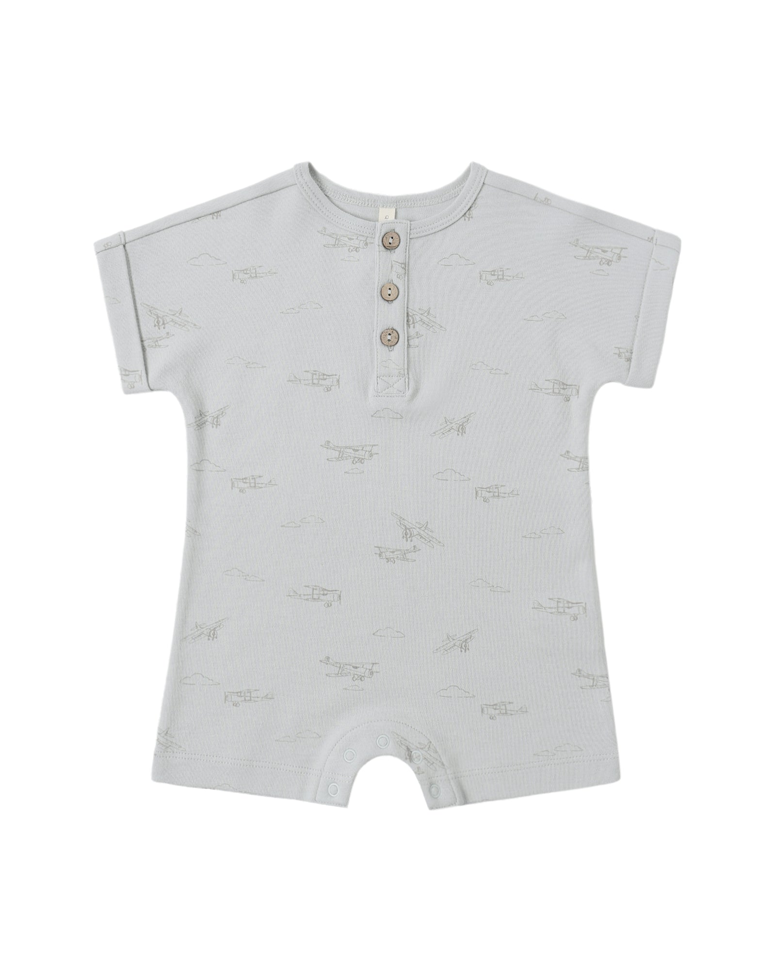Quincy Mae Short Sleeve Romper / Airplanes