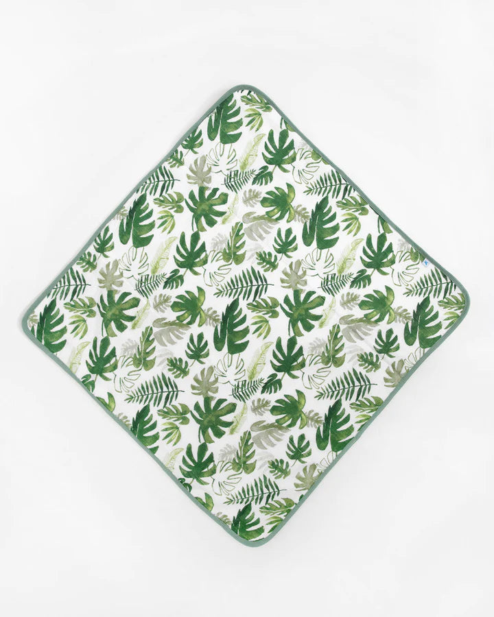 Little Unicorn Infant Hooded Towel / Tropical Leaf