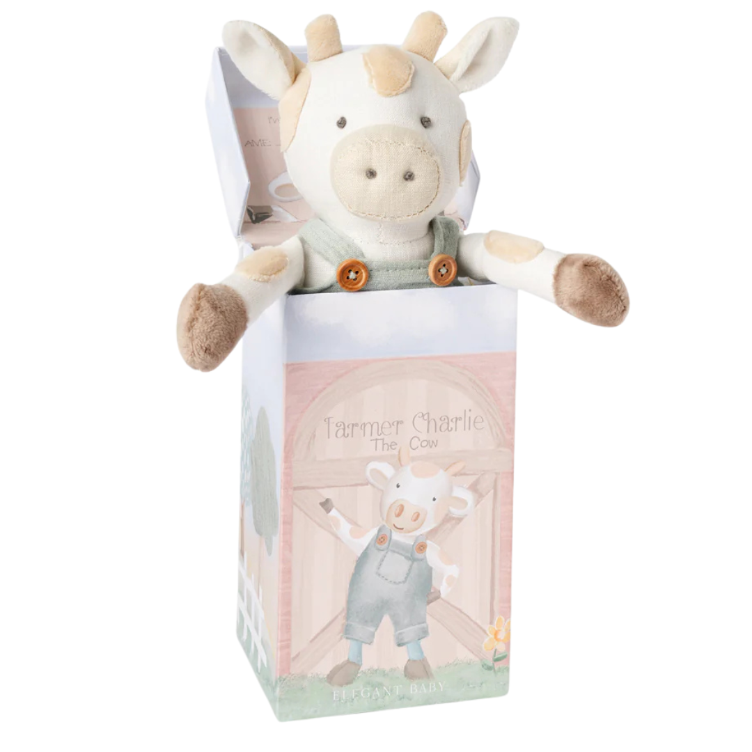 Elegant Baby Charlie the Cow Toy 10"