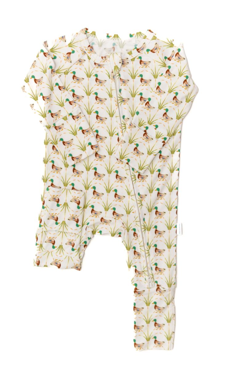 Convertible Zip Sleep Romper / Ducks