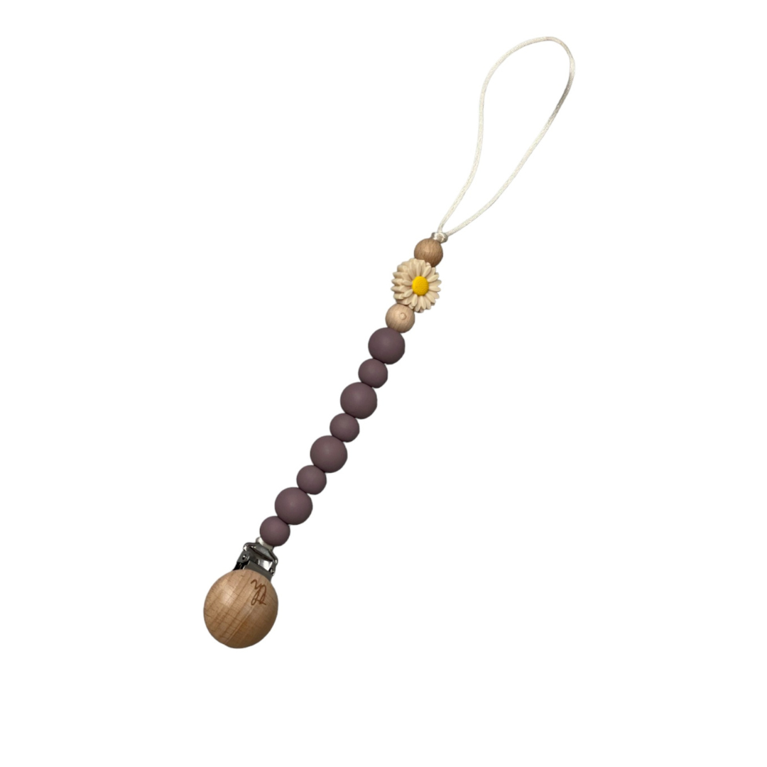 Grande Daisy Pacifier Clip - Wisteria