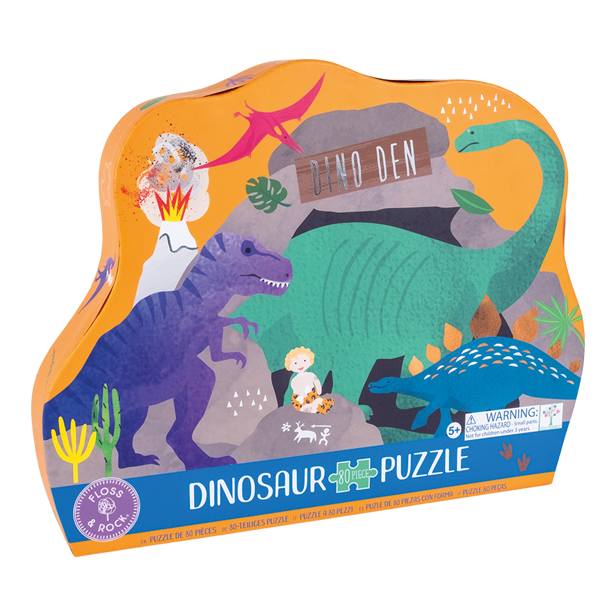 Diplodocus Shaped Jigsaw Puzzle - 80PC