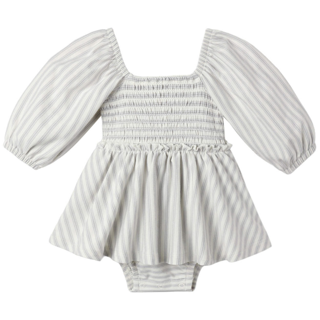 Quincy Mae Lainey Romper / Cloud Stripe