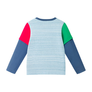 Colorblock Bear Long Sleeve Graphic Tee