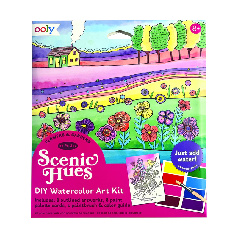 Ooly Scenic Hues DIY Watercolor Art Kit - Flowers and Gardens