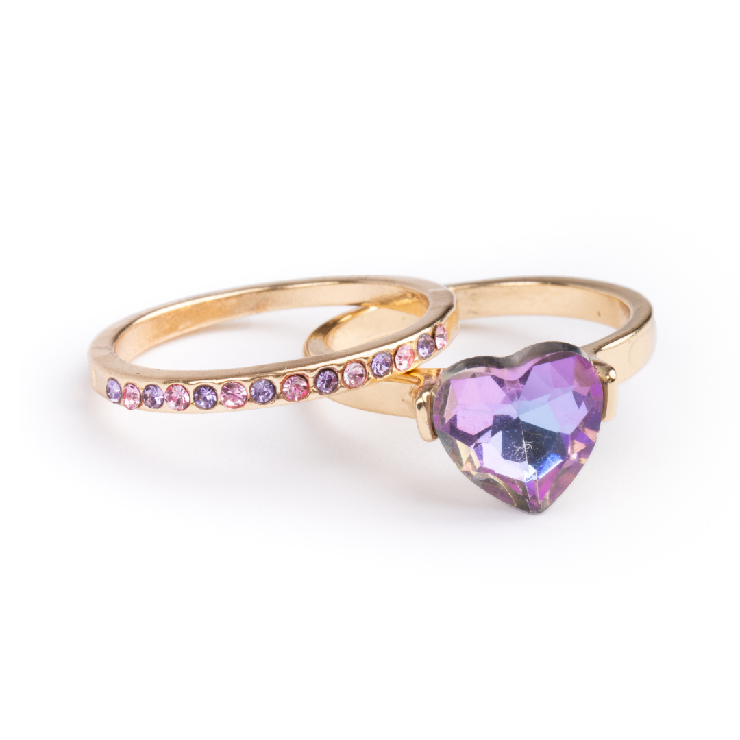 Chic Precious Purple Ring Set