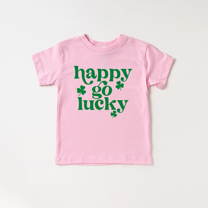Happy Go Lucky St. Patricks Day Shirt / Pink