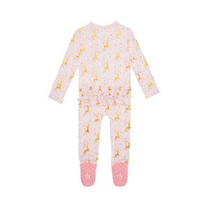 Posh Peanut Ruffled Zippered Footie / Ryleigh