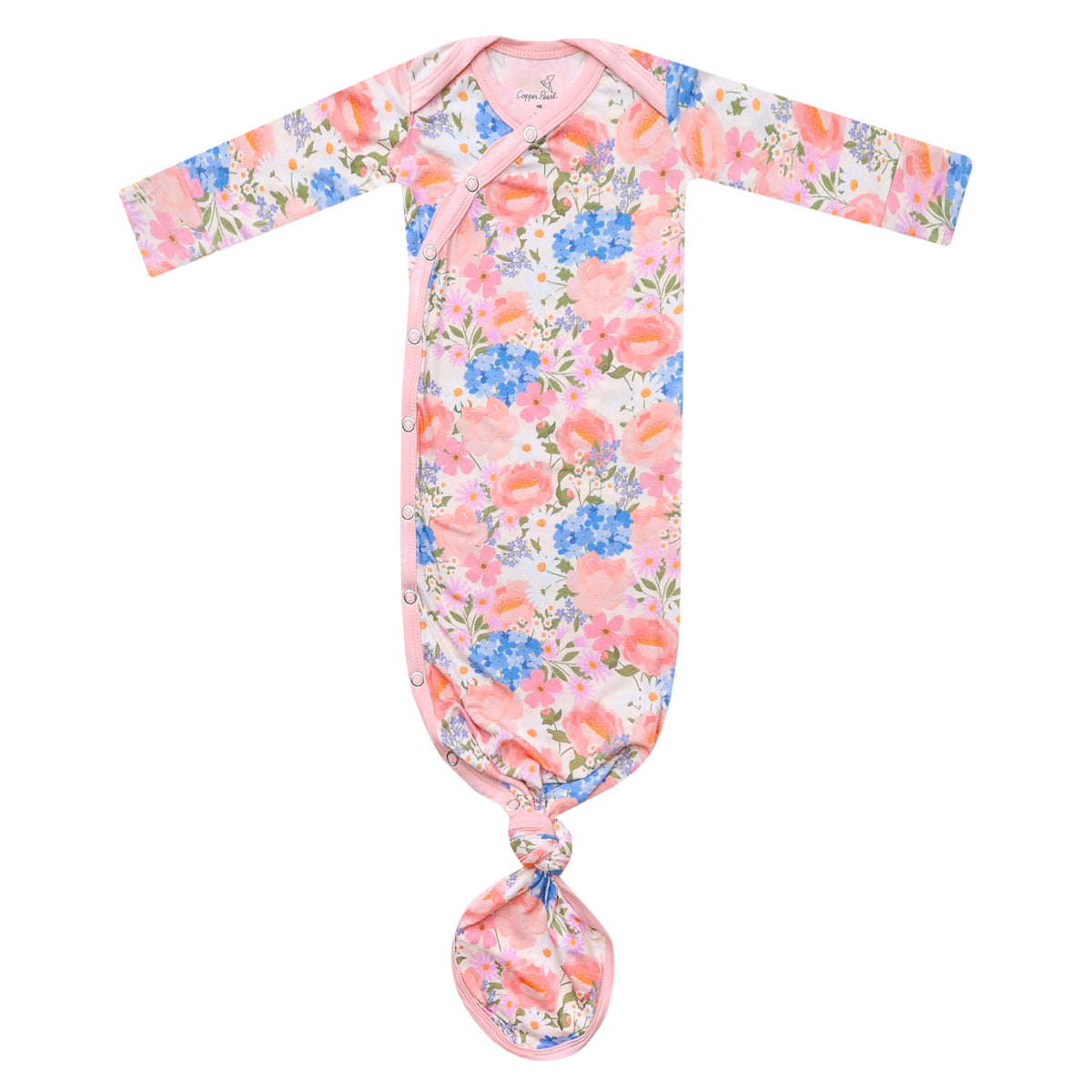 Copper Pearl Newborn Bamboo Knotted Gown / Penelope