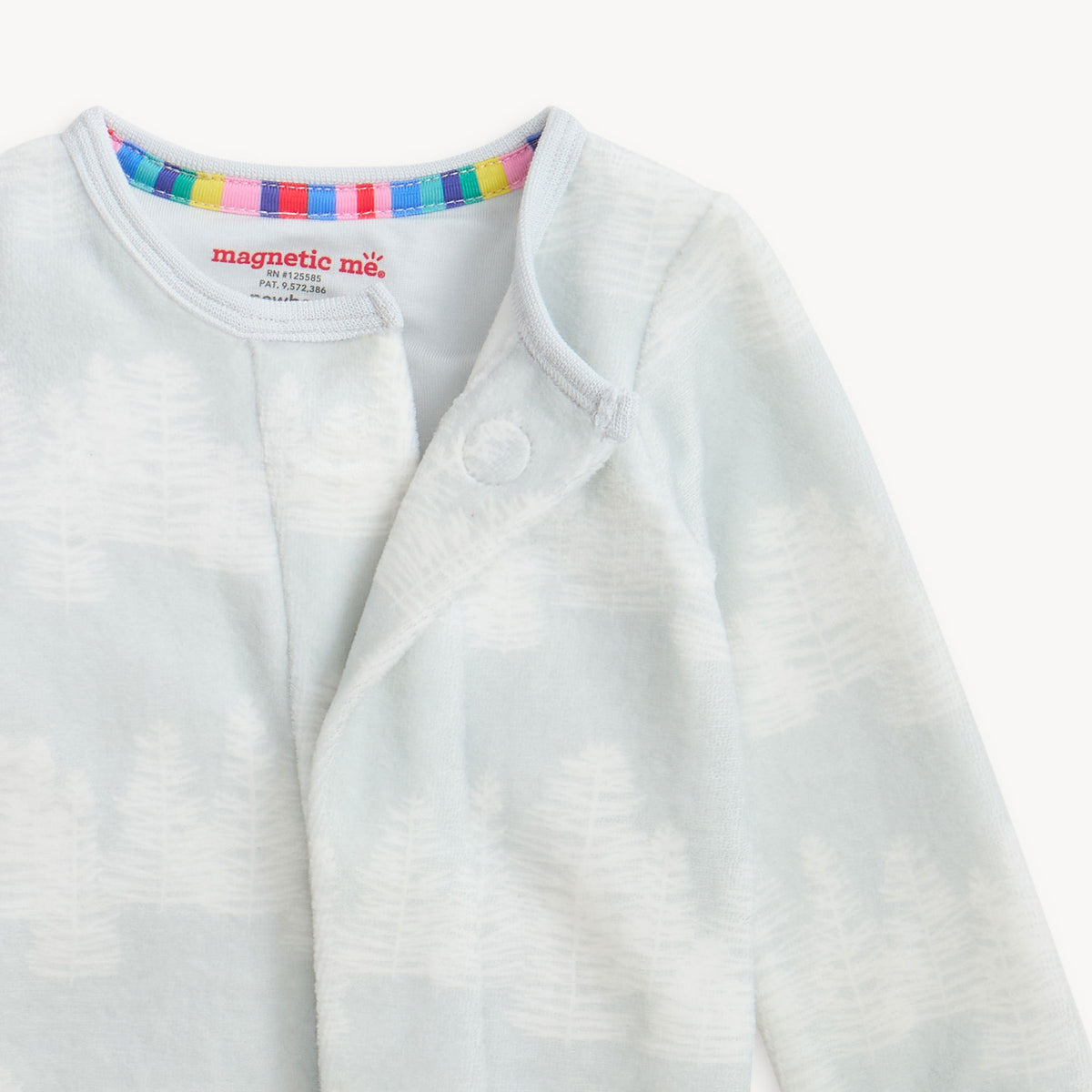 Magnetic Me Velour Magnetic Footie / Birch Trees