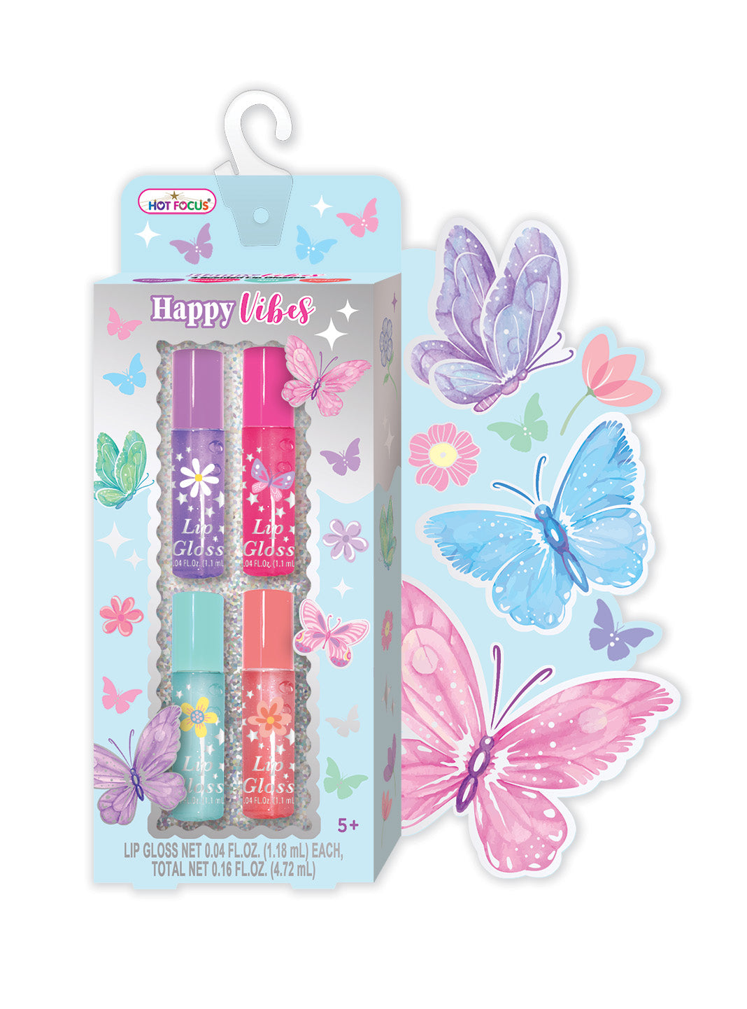 Happy Vibes Lip Gloss Set / Tie Dye Butterfly