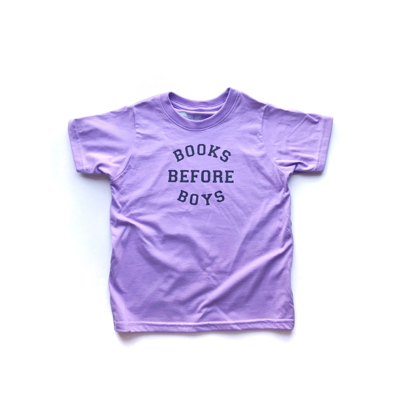 Books Before Boys Tee - Purple