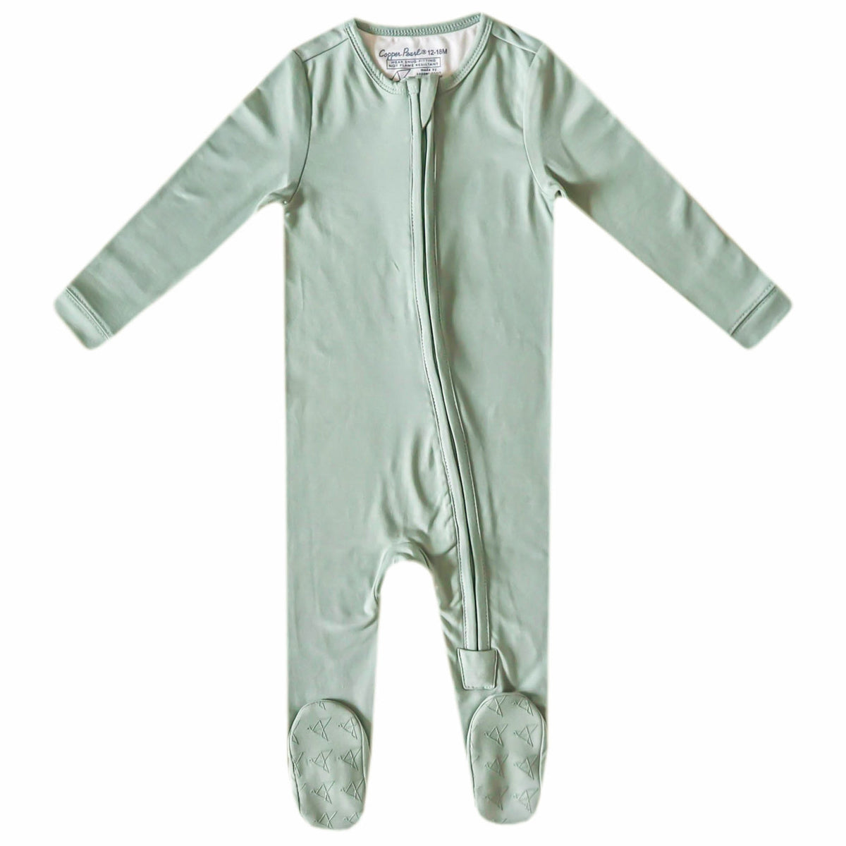 Copper Pearl Zip-Up Footie / Briar