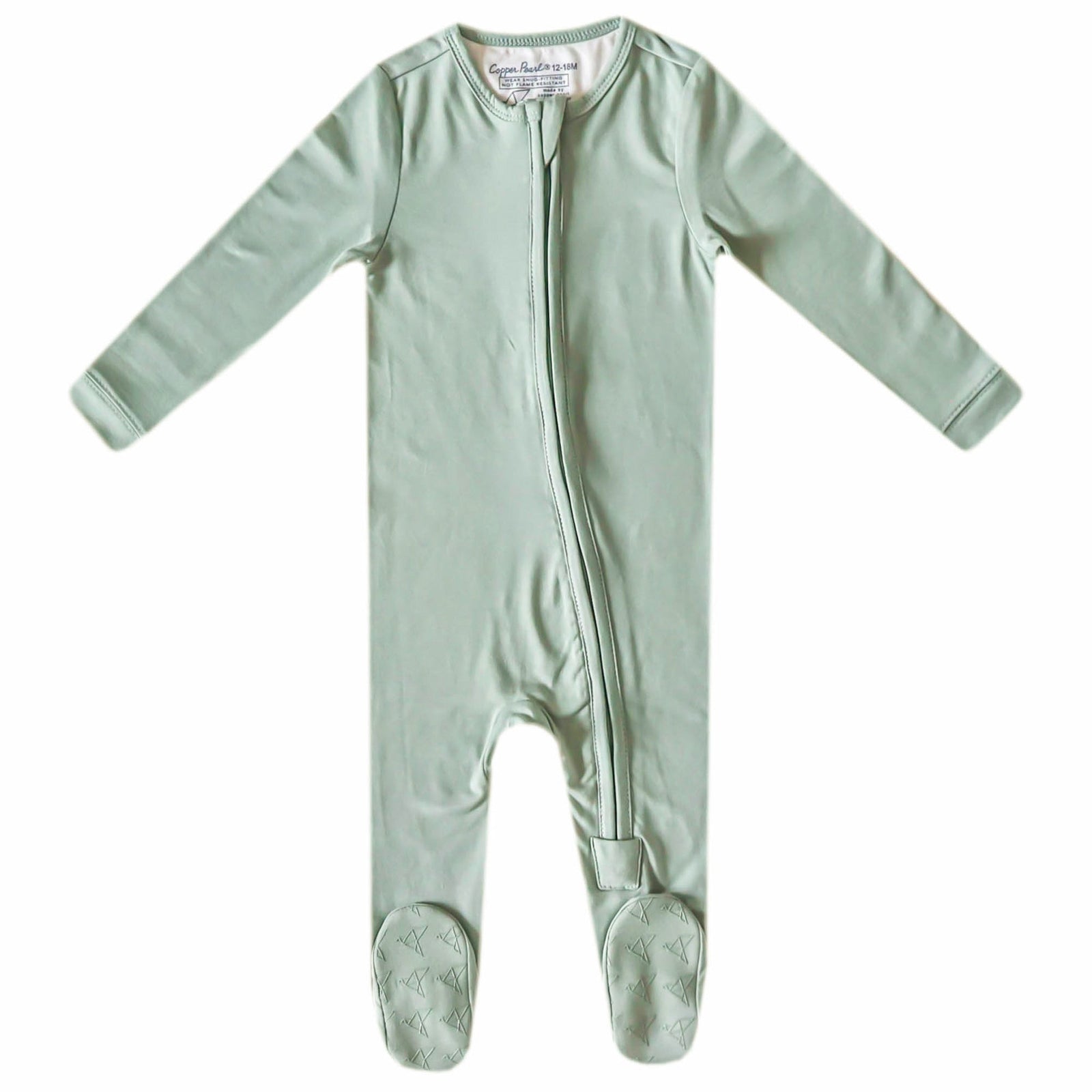 Copper Pearl Zip-Up Footie / Briar