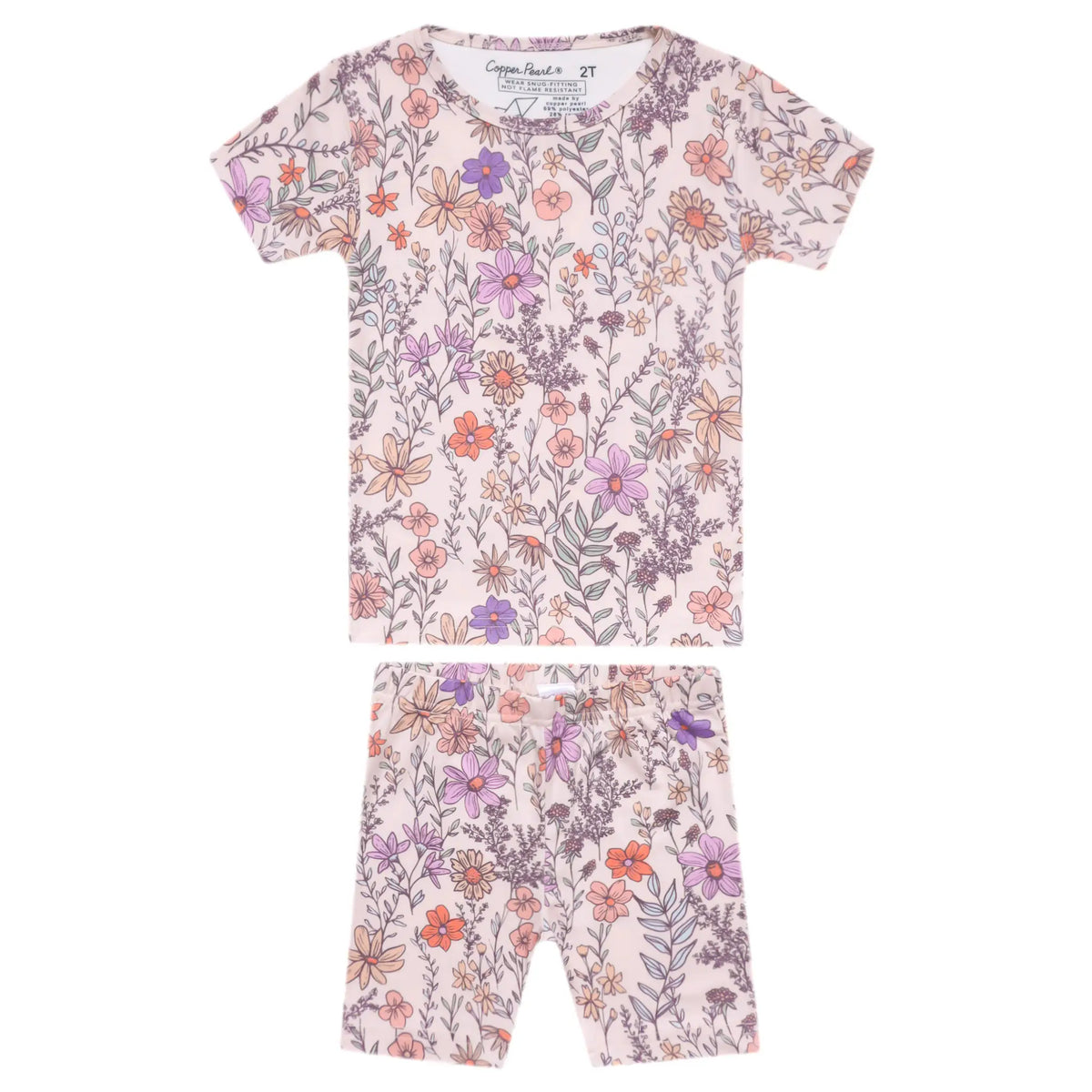 Copper Pearl Short Sleeve Pajama Set / Flora