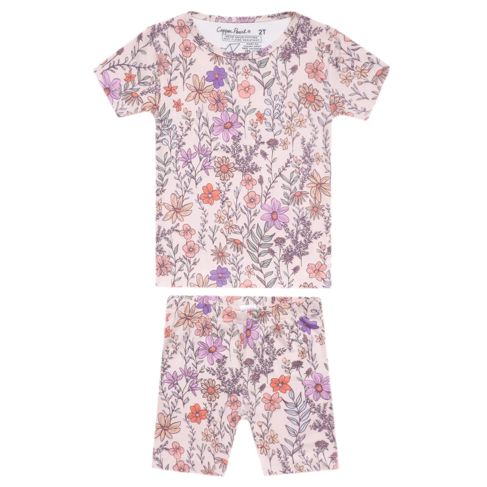 Copper Pearl Short Sleeve Pajama Set / Flora