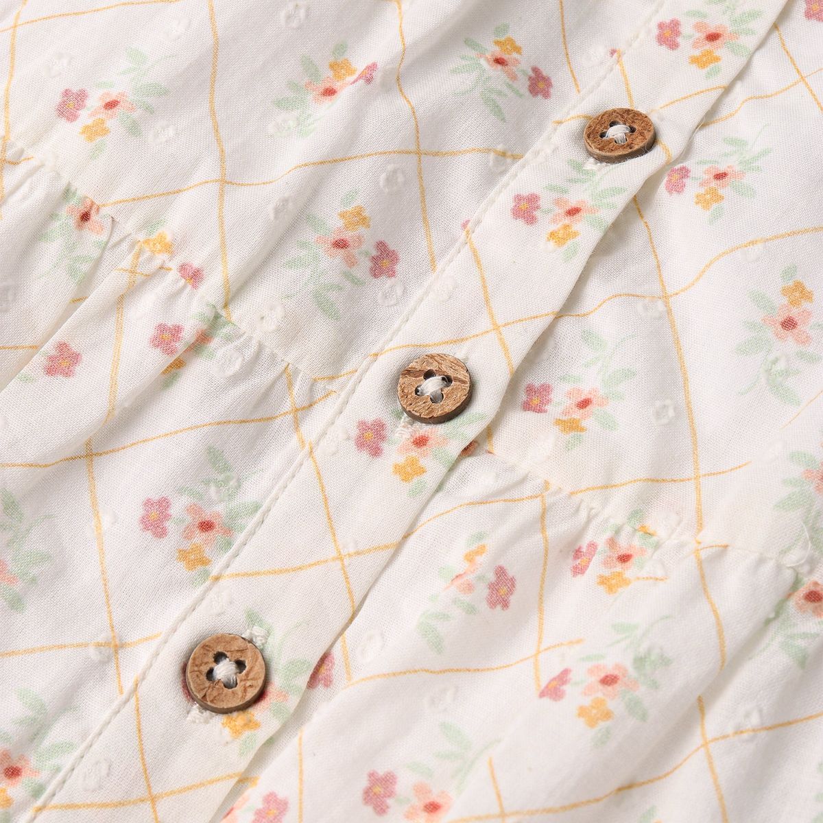 Organic Flutter Buttoned Tier Dress / Spring Weave