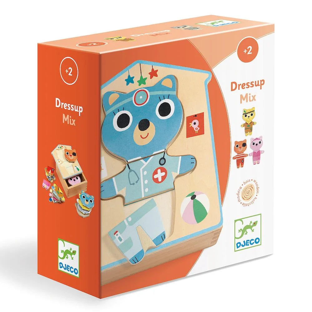 Djeco Wooden Puzzle Box Set / Dress-Up