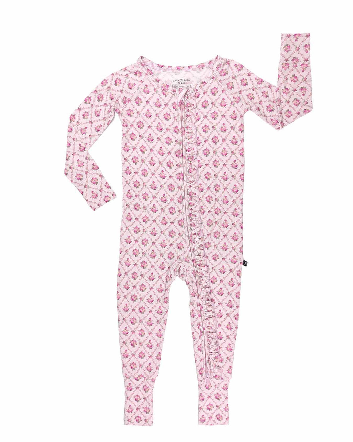Lev Baby Poppy Convertible Romper / Caroline Pink Floral