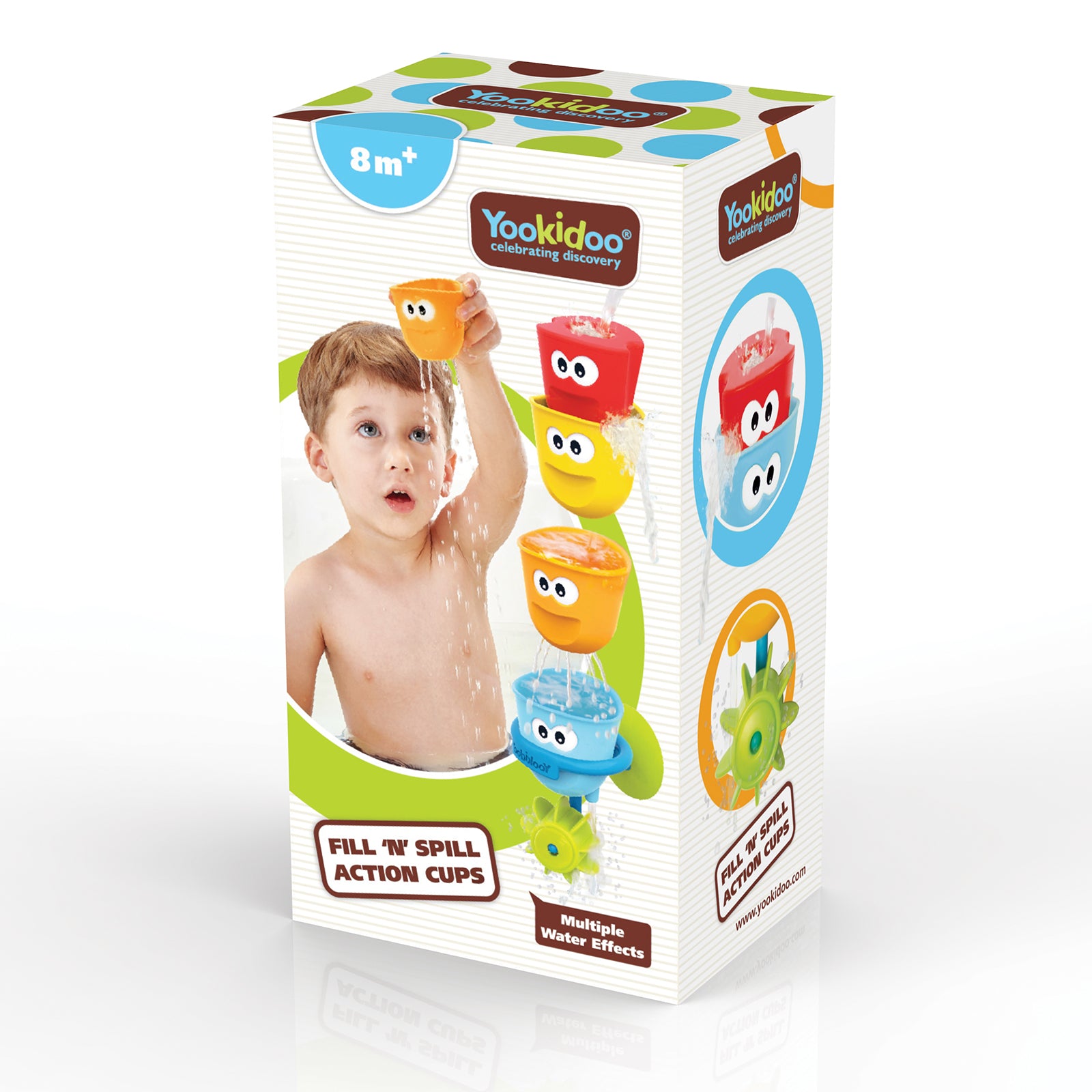 Yookidoo Fill 'N' Spill Action Cups Blister Bath Toy