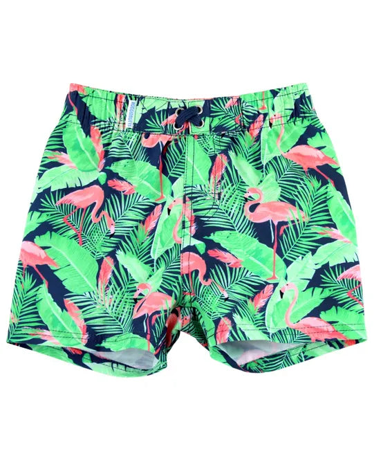 RuggedButts Flamingo Frenzy Swim Trunks