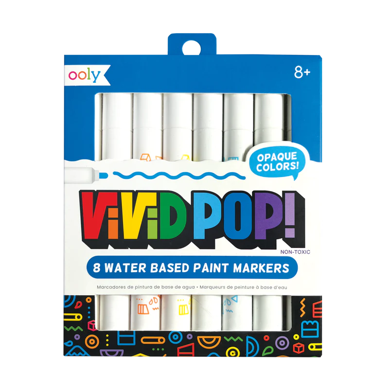 Ooly Vivid Pop! Water Based Paint Markers 8 Pack