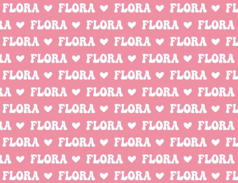 Plush Minky Fleece Personalized Blanket | Heart Icon Repeating Name