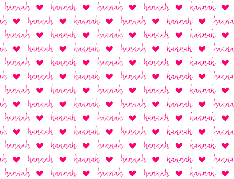 Plush Minky Fleece Personalized Blanket | Heart Icon Repeating Name