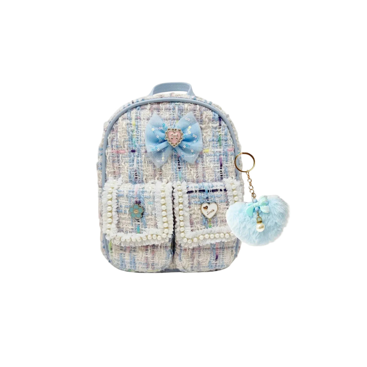 Tweed Mini Backpack / Flower Dream