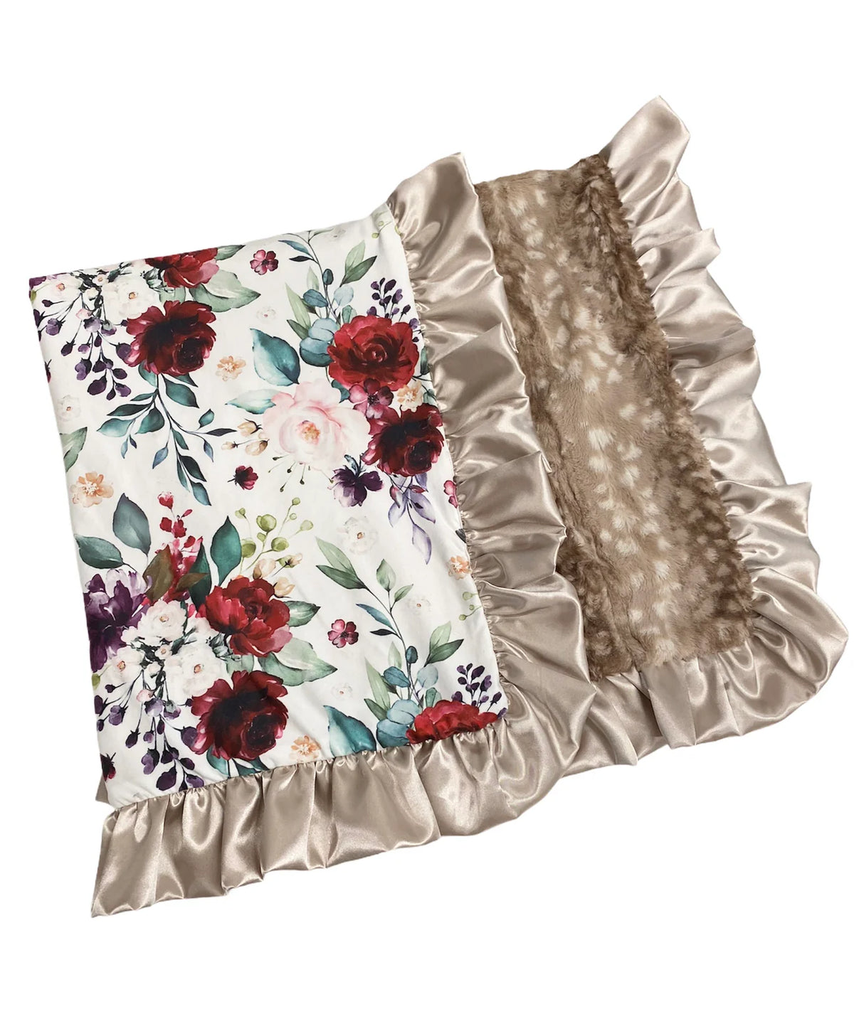 Rockin' Royalty Receiving Blanket (34"x34") / Lush Floral Fawn