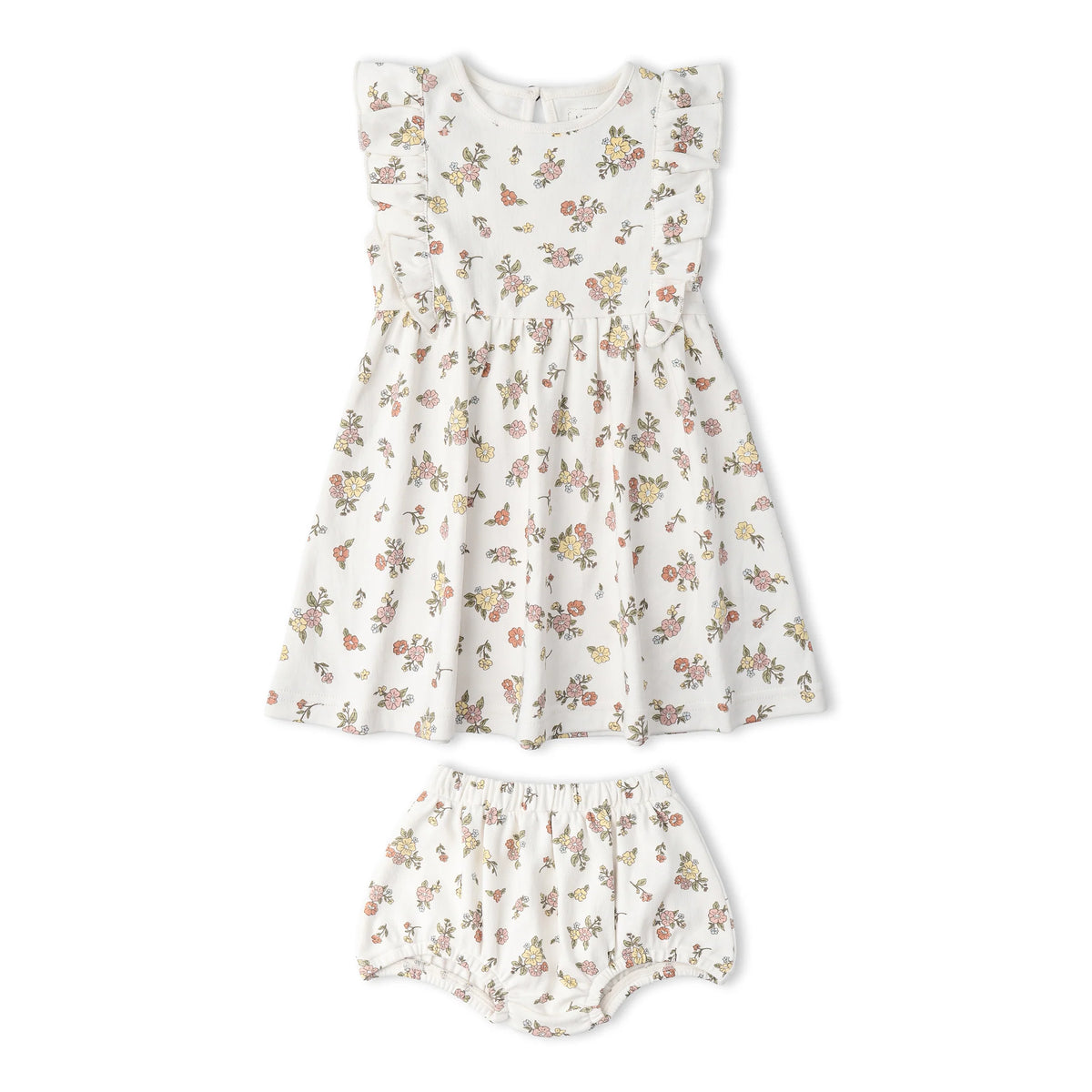 Organic Flutter Dress with Bloomers / Meadow