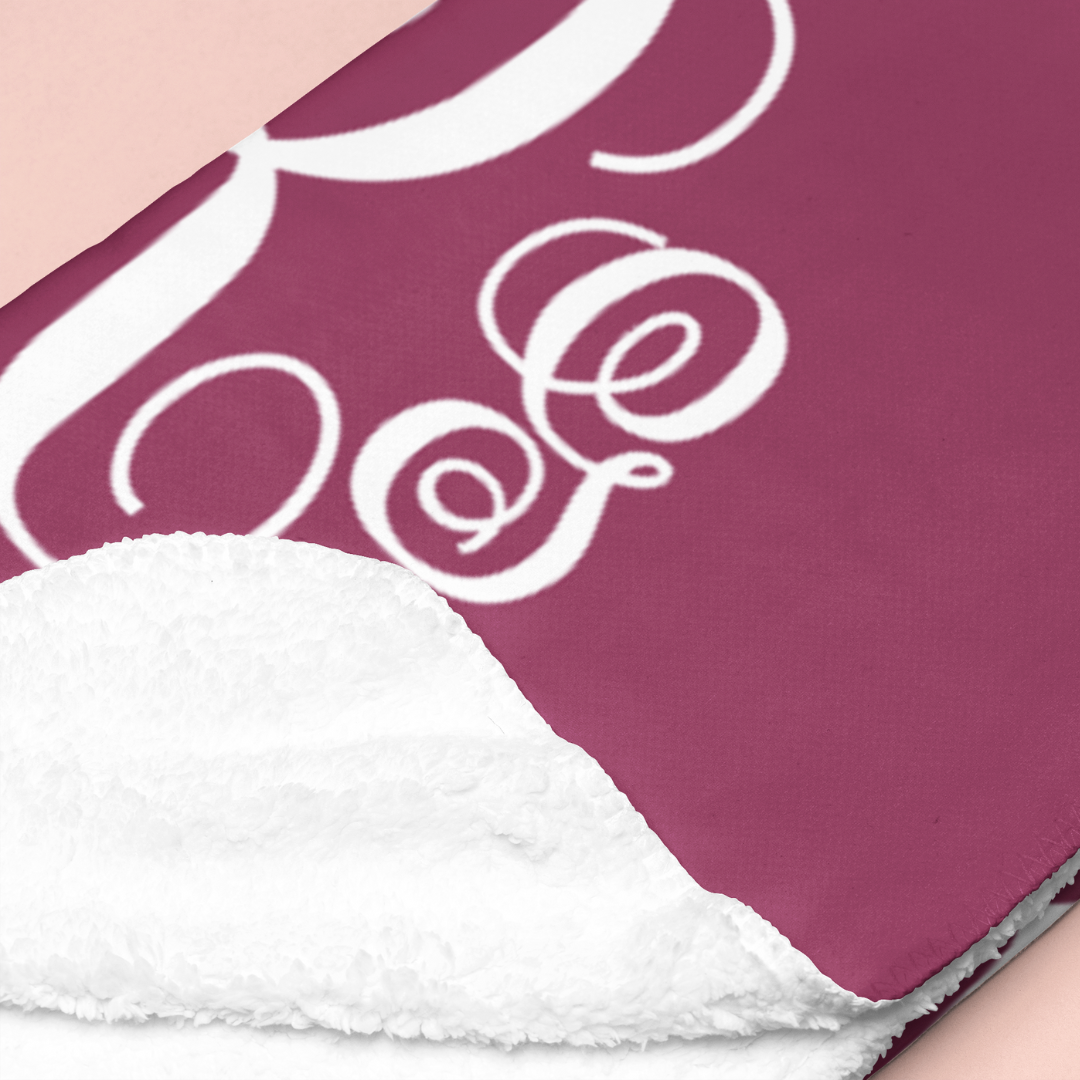 Sherpa-Lined Personalized Blanket | Monogram